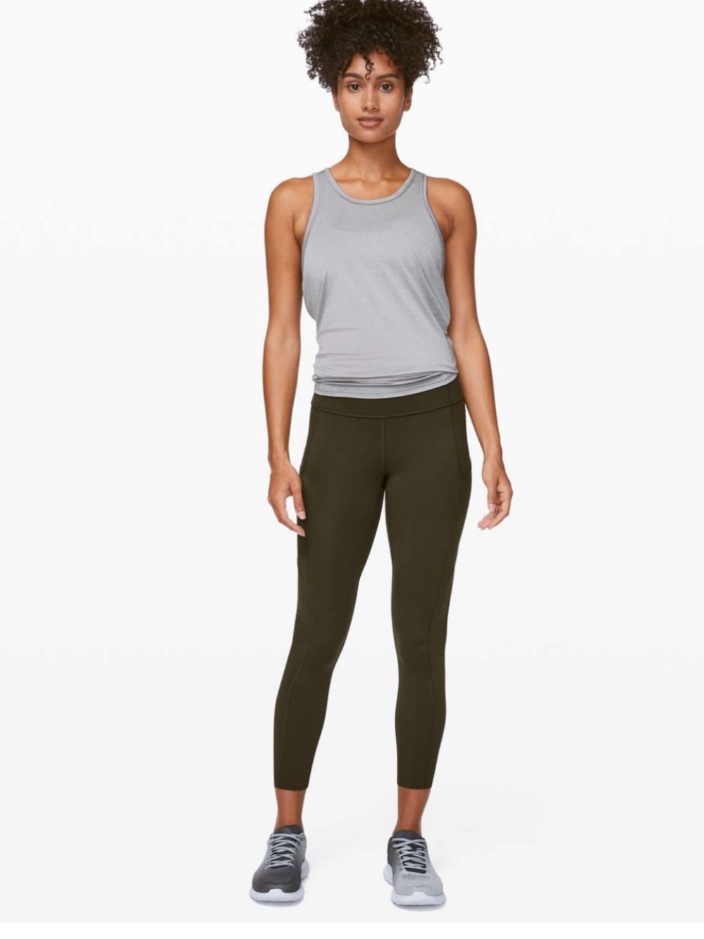 Lululemon Fast and Free Tight II 25" *Non-Reflective Nulux Size 12 Dark Olive - Picture 2 of 8